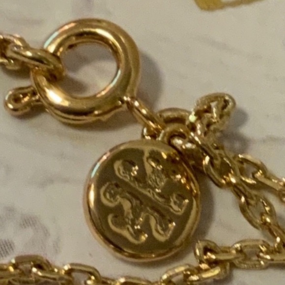 Tory Burch Britten pearl double layer chain necklace - Picture 3 of 5